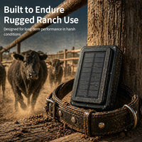 Guptomes S6 Localizador GPS para Ganado IP67 Scout Solar, Localizador GPS Inteligente para Vacas 4G LTE, Dispositivo de Rastreo de Largo Alcance, Resistente al Agua, Sin Cuota Mensual