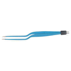 Pince bipolaire en acier inoxydable à baïonnette incurvée enduite de couleur bleue avec broche Forceps de coagulation bipolaire de qualité supérieure de qualité supérieure - Product Image 6