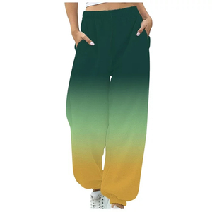 Women's High Waist Jogging Bottom Sweatpants with Pockets Slim Fit Silk Pants Winter Street Wear Size XL - Product Image 3