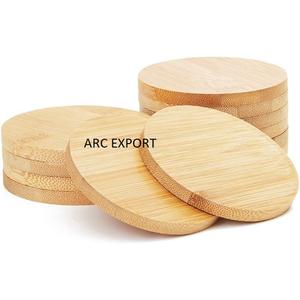 White Color Marble Round Shape <b>Coasters</b> <b>Set</b> of 4 Cafe <b>and</b> Events Table Decoration Natural Stone Marble <b>Coaster</b> for Kitchen Ware - Product Image 2