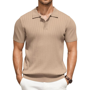 Ropa deportiva, camisa de manga corta con cuello, polos de Golf ajustados para hombres, camiseta de secado rápido para hombre, Polo, estilo informal de verano - Product Image 1