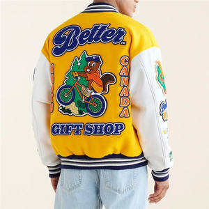 แจ็กเก็ตเลตเตอร์แมนสำหรับผู้ชาย, ใหม่ใช้ได้ทั้งชายและหญิงเสื้อแจ็คเก็ตบอมเบอร์ - Product Image 5