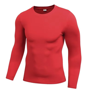 Camiseta de Compresión para Hombre Otoño Invierno, Manga Larga, para Correr, Fitness, Gimnasio, Entrenamiento, Tejida, Lavada, 180g, Mantiene el Calor, para Trotar - Product Image 3