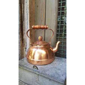 Nouveau Style cuivre théière hôtels fournitures serveurs servant théière chaude et bouilloire cuivre théières avec manche en bois prix bas - Product Image 5