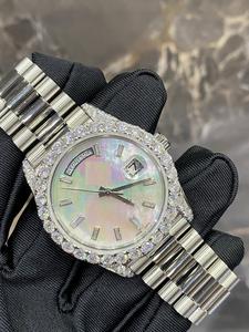 Reloj de pulsera mecánico automático de lujo de 41mm Iced Hip Hop para hombres VVS Moissanite Diamond elegante deporte antiguo hecho a mano - Product Image 6