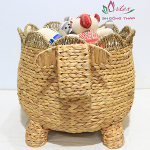 Meilleures ventes Panier de rangement tissé naturel Jacinthe d'eau Décoration intérieure en forme d'animal pour le salon Nouvel article - Product Image 2