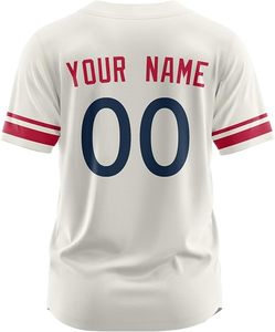 Uniformes de béisbol personalizados de alta calidad con logotipo de número de nombre de diseño transpirable y transferencia sublimada - Product Image 3