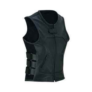 Chaleco SWAT Vintage de cuero genuino Premium para mujer, estilo de cuello de tubería, correas laterales triples ajustables, ajuste de tamaño, ropa de abrigo suave - Product Image 5