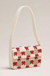 Handmade Premium <b>Cream</b> Beaded Shoulder <b>Bag</b> Retro Tulip Floral Embroidery Pattern Women Small Flap <b>Evening</b> Party Purse Elegant - Product Image 2