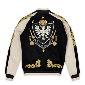 2025 hiver Vintage Streetwear Style hommes 100% laine université Letterman veste corps en cuir manches en gros étudiants - Product Image 4