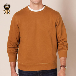 Nouveau sweat-shirt à col rond pour homme, décontracté, basique, hiver, col rond, thermique, 100% coton, couleur personnalisée, coupe ajustée, sweat-shirt doux - Product Image 5