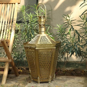 Antique Cutwork <b>Lantern</b> Metal <b>Candle</b> <b>Holders</b> & Jars for Home and Office Decoration for Christmas Ramadan Diwali - Product Image 1
