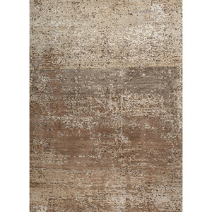 Tapis en laine et soie noué à la main Entropy Ivory Esh-13002, motif abstrait, pour salon, couloir, modèle puzzle pour adolescents - Product Image 3