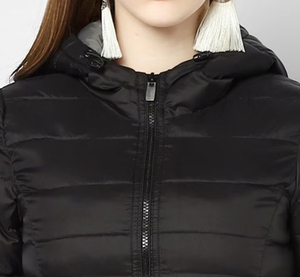 Veste matelassée personnalisée de haute qualité pour femmes, design en denim respirant avec doublure en nylon et rembourrage en coton, prix de gros - Product Image 5