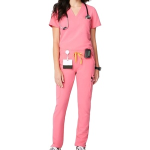 Verano Hospital Scrubs Medical Hospital Enfermera Scrub Set Uniforme médico Material de algodón puro Mujeres Hospital Uniforme - Product Image 1