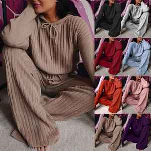 Traje de mujer Vintage moda Casual con capucha chándal hasta el suelo traje Casual nueva ropa deportiva personalización - Product Image 4