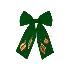 2025 Christmas Trendy Style Indian Handmade Beaded Hair Clip New Collection Handcrafted Alligator Tail Bow for Soothing Look - Product Image 4