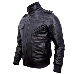 Veste de course moto unisexe en cuir véritable avec capuche amovible, motif imprimé, tailles plus grandes disponibles, en peau d'agneau cirée marron - Product Image 4