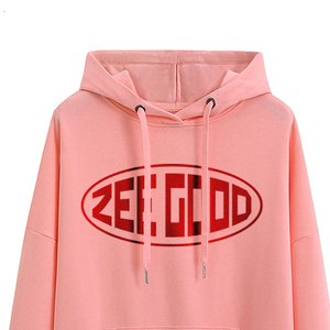 Sudaderas con capucha estampadas de punto sólido de algodón 100% informal para mujer, ropa de calle de talla grande, sudaderas con cuello con capucha para invierno - Product Image 3