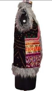 Banjara-Chaqueta corta Bohemia para fiesta, chaqueta con piel sintética - Product Image 2