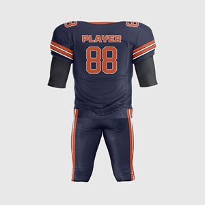 Conjunto de uniforme de fútbol americano transpirable OEM, pantalones cortos de Jersey personalizados, logotipo de número de nombre para equipos de talla grande que absorben la humedad - Product Image 3