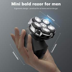 Afeitadora Rotativa 6D para Hombre, Rasuradora Eléctrica para Cabeza Calva con Pantalla LED, Uso en Seco/Húmedo, Carga USB, Cabezal Magnético, Resistente al Agua IPX7, Repuesto de Cabezal - Product Image 2