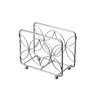 Porte-serviettes mural en acier inoxydable, élégant, sculpté, poli, boîte à mouchoirs, support durable en métal pour salle de bain - Product Image 4