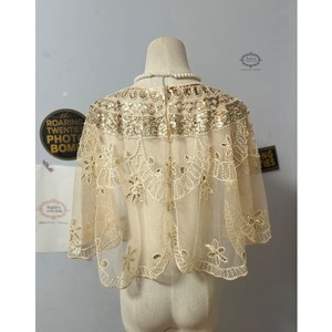 Capa de cuentas de marfil de alta moda, abrigo de fiesta hecho a mano de estilo pijo para mujeres y adultos, ropa de Club ODM única - Product Image 2