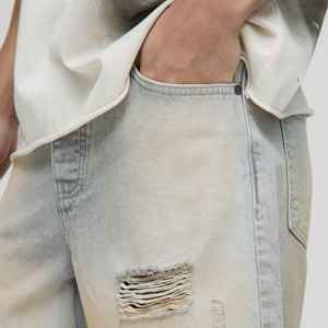 Pantalones Cortos de Mezclilla para Hombre, Diseño Nuevo, Alta Calidad, Color Liso, Precio al por Mayor, Pantalones Cortos Deportivos para Hombre - Product Image 5