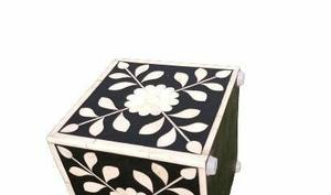 Elegante soporte de tejido de madera con incrustaciones de hueso moderno ecológico hecho a mano para oficina y espacios de vida - Product Image 3