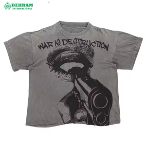 Camiseta Extra Grande para Hombre, 100% Algodón, con Logotipo Personalizado en la Parte Delantera, Impresión Digital, Ropa Casual Ecológica y Elegante - Product Image 2