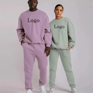 Vêtements de sport Survêtement d'hiver imprimé en molleton de coton Costume de survêtement personnalisé Ensemble de sweats à capuche et de jogging deux pièces en gros - Product Image 6