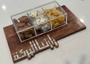 Boîte à fruits secs en bois laqué fait à la main avec couvercle décoré de nacre pour le stockage des aliments - Product Image 4