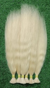 Extensions de cheveux blonds indiens Remy en vrac de qualité exceptionnelle donneur unique brut naturel pour les extensions de cheveux crus - Product Image 3