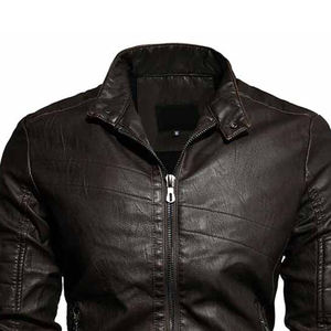Veste en cuir pour hommes sur mesure, à la mode, à la mode, à prix réduit, personnalisée - Product Image 5