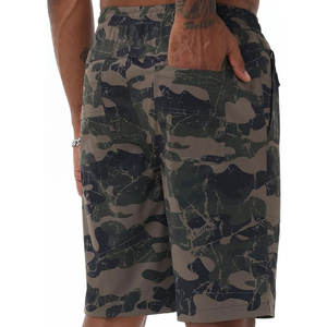 Short de bain confortable à la mode d'été pour hommes 100% coton maille tricotée Style décontracté impression par sublimation ceinture pratique - Product Image 4