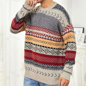 Pull en mohair pour homme, logo personnalisé, jacquard, lettres, luxe, col rond côtelé, streetwear, pull en laine mohair tricoté pour homme - Product Image 3