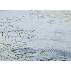 Alfombra Adrift Blue Classic Tra-15231 de Lana y Viscosa Hecha a Mano, 10 mm, Rectangular, con Patrón Jacquard Abstracto para el Hogar y el Pasillo - Product Image 3
