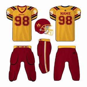 Ensembles de maillots de football américain personnalisés pour hommes Nom et numéro de l'équipe personnalisés Vêtements de sport à manches courtes Chemises Tops - Product Image 1