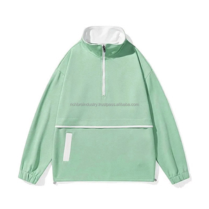 Fall 2025 New Half Zip Hoodie Long Sleeve Unisex Base Shirt Yarn Dyed Garment Dyed 100% Cotton Fashionable Trendy All-Match - Product Image 4