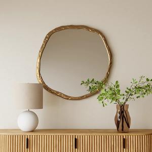 Espejo de Pared Grande con Forma de Nube Irregular, Marco de Metal Dorado, Espejo de Vanidad Asimétrico para Baño, Lavabo Doble, Sala de Estar - Product Image 4