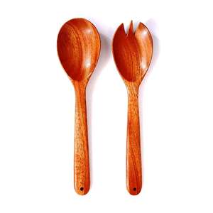 Servidores de ensalada de madera azul hechos a mano con resina personalizable Power Salad Tool Set para uso doméstico en la cocina - Product Image 5