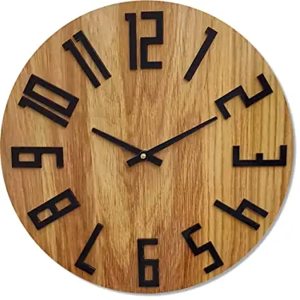 Classic Design Decoration Modern Wood Wall Clock Pointer Frame Wooden Wall Clock and handmade use for hot sale