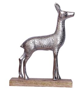 Rustic Cast Iron Reindeer Sculpture Antique <b>Bronze</b> Metal Deer Figurine for Home Decor, Christmas Tabletop Ornament & Luxury <b>Gift</b> - Product Image 2