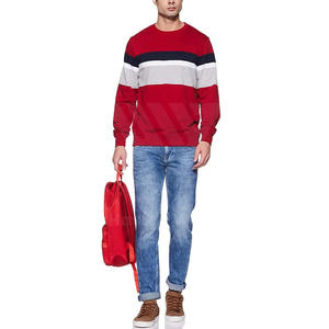 Sweat-shirt en molleton à col rond pour homme, 100 % coton, vente en gros, décontracté, respirant, logo personnalisé, uni, teinture unie - Product Image 2