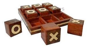 Juego de mesa clásico hecho a mano de madera Tic Tac Toe, nuevo estilo Zero Cross para niños de todas las edades para verano, invierno o primavera - Product Image 6