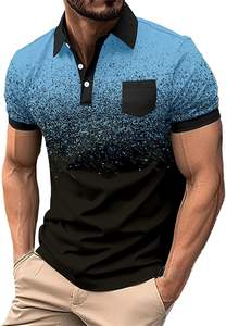 Polo listo para enviar para hombre en color azul, hermoso Polo de golf transpirable para hombre hecho en Pakistán - Product Image 4