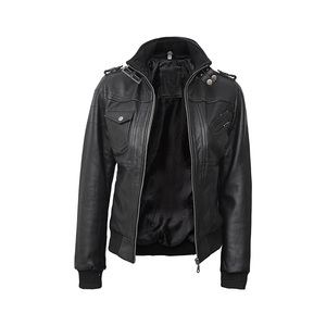 Blouson aviateur en cuir Blouson en cuir pour homme en cuir véritable - Product Image 2