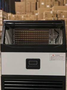 Machine à glaçons professionnelle en acier inoxydable, production 110 kg/24h, capacité de stockage 25 kg, 220V avec affichage numérique - Product Image 6