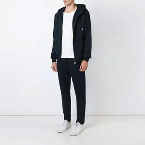 100% coton lourd solide hiver plaine teint qualité de luxe en gros logo personnalisé à capuche à manches longues belle couleur noire - Product Image 4